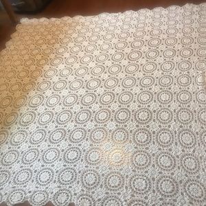 Crocheted homemade regular size bedspread.